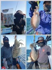 [무창포아파치호] 9월7일(월), 오늘도 쌍걸이, 쓰리걸이 등, 장원 200~300수는 기본, 쭈꾸미 망태기 가득 조황. 예약 문의는 010-8422-0866 사진