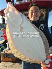 9월15일 연일 대광어~오늘도 나오고 있어요~참돔,우럭등 다양한 손맛~마릿수조황~실시간~내일도 갑니다~ 군산낚시프라자 범고래호 사진