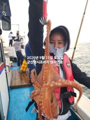 18일, 군산문어, 무쟈게 나옵니다.......덩치급 문어들, 실시간~군산낚시프라자 챔피언호 사진