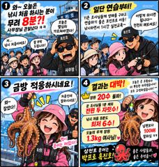 낚시 처음 8명 투입???? 결과가 미쳤다!~~! 사진