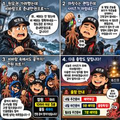 삼천포문어 비바람 속 전원 히트! 장원 17수｜삼천포박프로 흑진호 사진